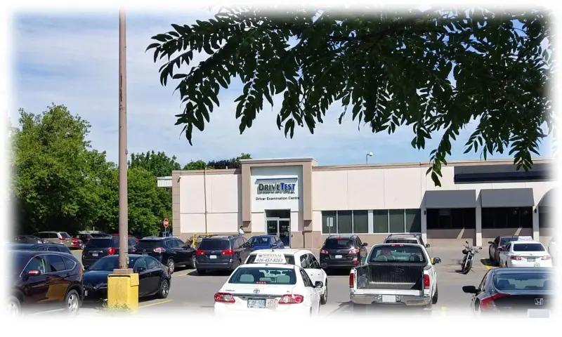 Exterior of an Ontario DriveTest Driver Examination Centre